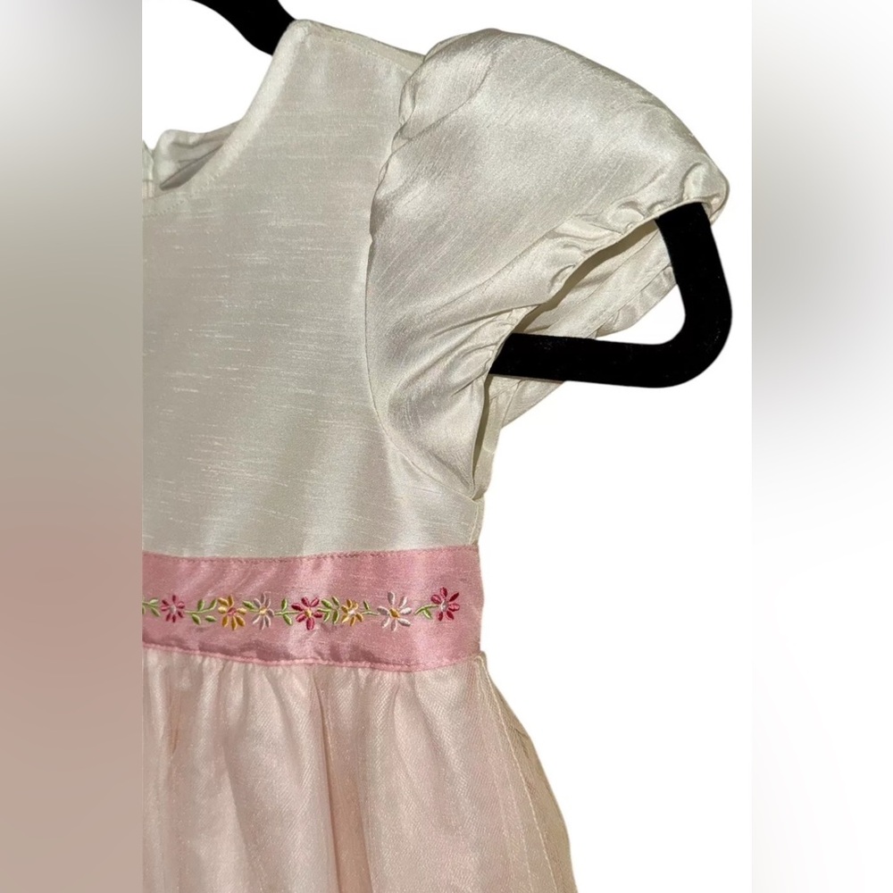 NWT Gymboree VINTAGE 2000 Pink Flowergirl Easter Dress Short Sleeve Tulle Sz 6 - Picture 5 of 12
